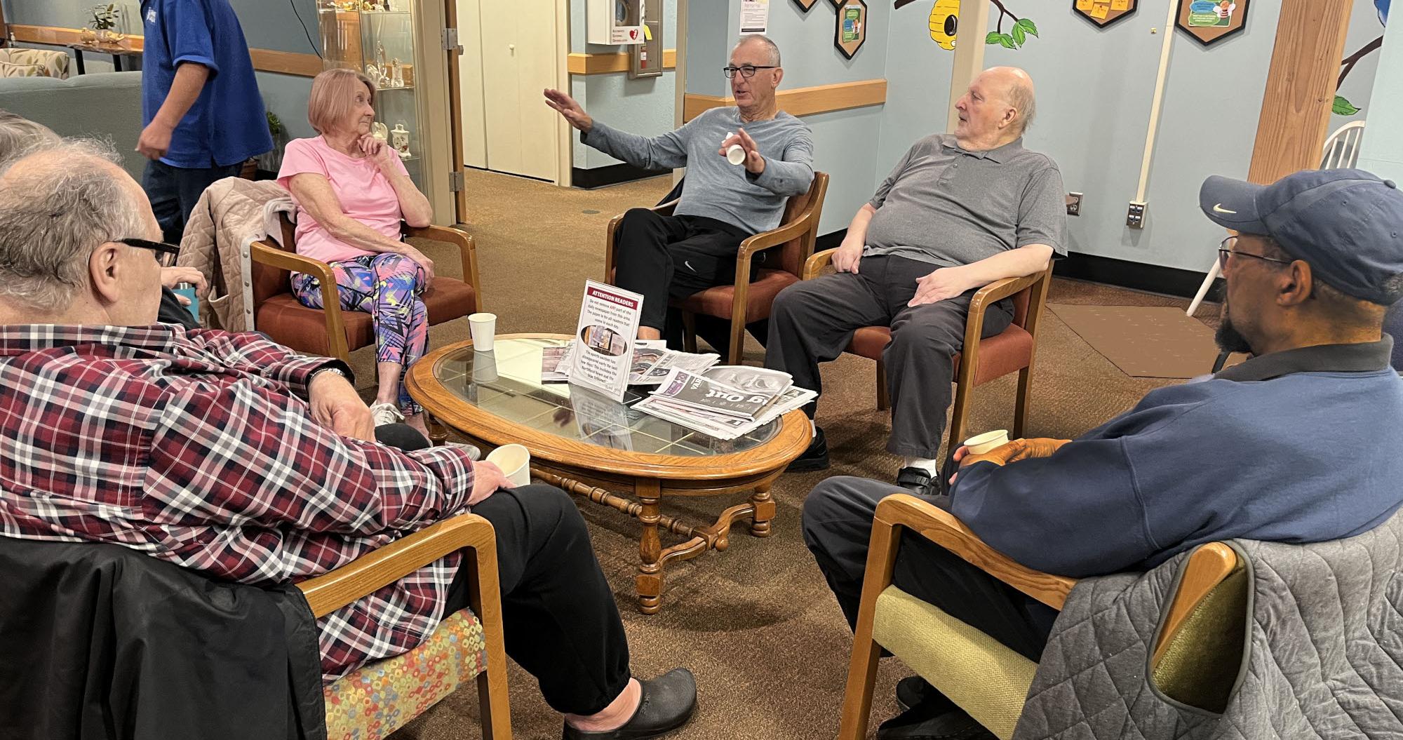 People sitting in chairs